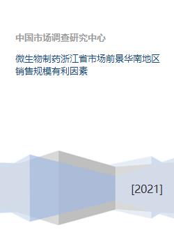 微生物制药浙江省市场前景华南地区销售规模有利因素